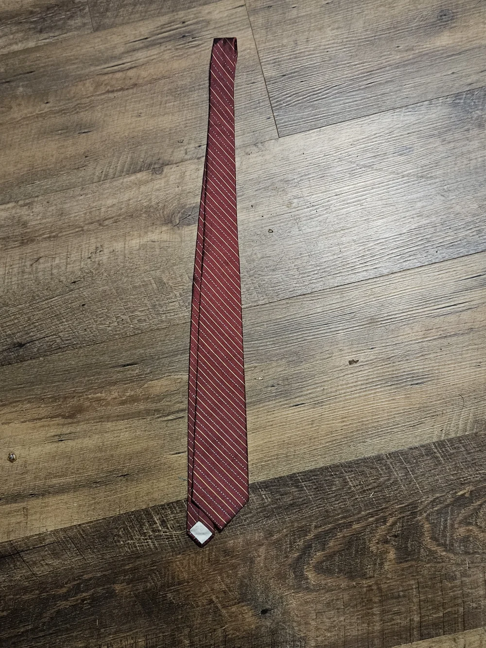 Men's Red Striped Tie